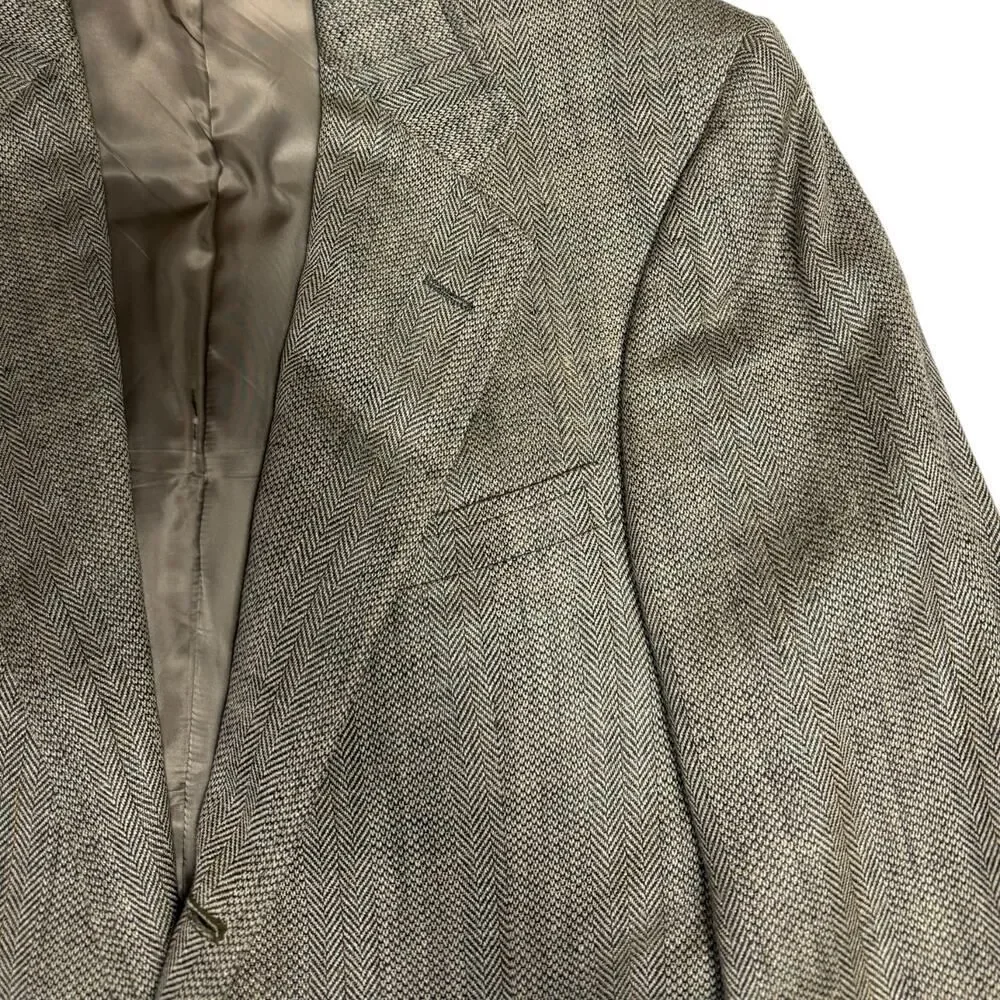 Polo Ralph Lauren Men's Tweed Blazer Sports Coat size 42R Herringbone VTG USA